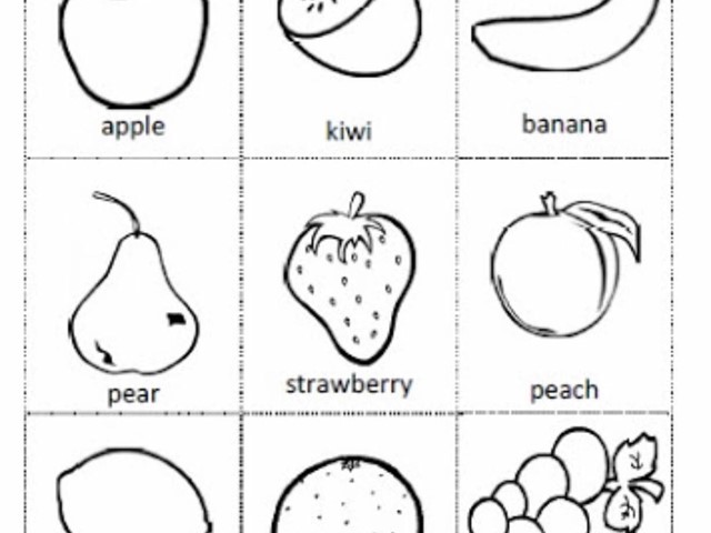 Ficha: Frutas en inglés