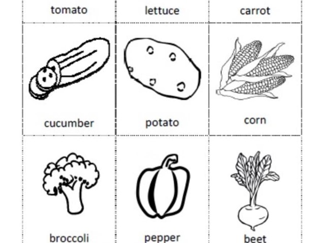 Ficha: Vegetales en inglés