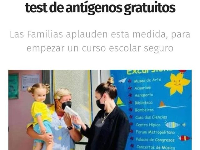 Las Escuela Infantiles Os Pequerrechos reparten 2.000 test de antígenos gratuitos